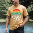 T-Ball Dad Ball Dad Fathers Day Baseball Dad Men's Comfort Colors T-Shirt Mustard