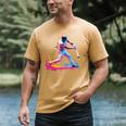 Tie Dye Baseball Dad Fathers Day Men's Comfort Colors T-Shirt Mustard
