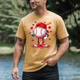 Valentine Baseball Heart Drip Sport Love Valentines Day Boys Men's Comfort Colors T-Shirt Mustard Valentine Baseball Heart Drip Sport Love Valentines Day Boys Men's Comfort Colors T-Shirt Mustard