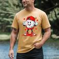 Valentine Baseball Heart Sports Men Boys Kid Men's Comfort Colors T-Shirt Mustard