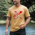 Valentine Baseball Player Drip Men's Comfort Colors T-Shirt Mustard
