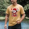 Valentines Baseball Toddler Boys Kids Dabbing Baseball Drip Men's Comfort Colors T-Shirt Mustard Valentines Baseball Toddler Boys Kids Dabbing Baseball Drip Men's Comfort Colors T-Shirt Mustard