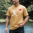 Valentines Day Baseball Batter Silhouette Heart Men's Comfort Colors T-Shirt Mustard Valentines Day Baseball Batter Silhouette Heart Men's Comfort Colors T-Shirt Mustard