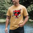 Valentines Day Baseball Heart Bat Sunglasses Men Boys Kids Men's Comfort Colors T-Shirt Mustard Valentines Day Baseball Heart Bat Sunglasses Men Boys Kids Men's Comfort Colors T-Shirt Mustard