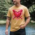 Valentines Day Baseball Red Heart Dab Boys Girls Kids Men's Comfort Colors T-Shirt Mustard Valentines Day Baseball Red Heart Dab Boys Girls Kids Men's Comfort Colors T-Shirt Mustard