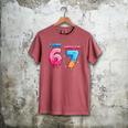 I Was 6 Now I'm 7 Birthday Baseball Drip For Boys Kid Men's Comfort Colors T-Shirt Crimson I Was 6 Now I'm 7 Birthday Baseball Drip For Boys Kid Men's Comfort Colors T-Shirt Crimson