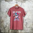 67 Meme Six Seven Bruh Baseball Ice Cream Drip Men's Comfort Colors T-Shirt Crimson