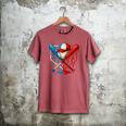 American Baseball Drip Graffiti Ball And Bat Men's Comfort Colors T-Shirt Crimson