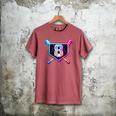 Baseball 8 Year Old Ice Cream Drip 8th Birthday Party Men's Comfort Colors T-Shirt Crimson