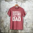 Baseball Dad Father Homerun Fathers Day Baseball Lovers Men's Comfort Colors T-Shirt Crimson