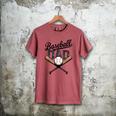 Baseball Dad For Father's Day Game Day Celebration Men's Comfort Colors T-Shirt Crimson Baseball Dad For Father's Day Game Day Celebration Men's Comfort Colors T-Shirt Crimson