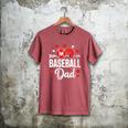 Baseball Dad Baseball Father's Day Baseball Player Men Men's Comfort Colors T-Shirt Crimson