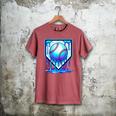Baseball Drip Ice Cream Blue Glow Melt Ball Graphic Men's Comfort Colors T-Shirt Crimson Baseball Drip Ice Cream Blue Glow Melt Ball Graphic Men's Comfort Colors T-Shirt Crimson