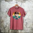Baseball Grandpa Gnome On A Retro Sunset For Baseball Dad Men's Comfort Colors T-Shirt Crimson