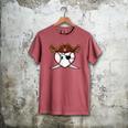 Baseball Heart Pirate Hat Crossed Swords Men Boys Kids Youth Premium Tri-Blend Men's Comfort Colors T-Shirt Crimson