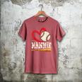 Baseball Nannie Baseball Heart Family Matching Men's Comfort Colors T-Shirt Crimson