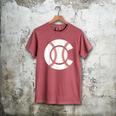 Baseball Sport Player Graphic Monogram Initial Letter C Men's Comfort Colors T-Shirt Crimson Baseball Sport Player Graphic Monogram Initial Letter C Men's Comfort Colors T-Shirt Crimson