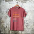 Best Bonus Baseball Dad Ever Softball Stepdad From Daughter Men's Comfort Colors T-Shirt Crimson