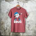 Boys Baseball Graphic Tee Teen Apparel Cute Meme Bruh Men's Comfort Colors T-Shirt Crimson