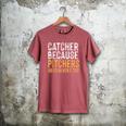 Catcher Because Pitchers Need Heroes Too Baseball Team Men's Comfort Colors T-Shirt Crimson