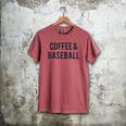 Coffee And Baseball Men's Comfort Colors T-Shirt Crimson
