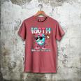 Dabbing Drippy 100th Days Of School Baseball Ice Cream Drip Men's Comfort Colors T-Shirt Crimson
