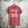 Dad Baseball Dad Teaching Lessons One Swing At A Time Men's Comfort Colors T-Shirt Crimson Dad Baseball Dad Teaching Lessons One Swing At A Time Men's Comfort Colors T-Shirt Crimson