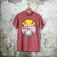 Daddio Of Ballers Softball Baseball Dad Men's Comfort Colors T-Shirt Crimson