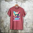 Drip Happens Baseball Ice Cream Bat And Ball With Sunglasses Men's Comfort Colors T-Shirt Crimson Drip Happens Baseball Ice Cream Bat And Ball With Sunglasses Men's Comfort Colors T-Shirt Crimson