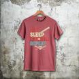 Eat Sleep Baseball Repeat Bat Ball Player Fan Men's Comfort Colors T-Shirt Crimson