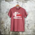Eat Sleep Baseball Repeat Humor Baseball Dad Players Men's Comfort Colors T-Shirt Crimson