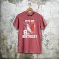 It's My 8th Birthday Baseball Football Heart 8 Year Old Men's Comfort Colors T-Shirt Crimson It's My 8th Birthday Baseball Football Heart 8 Year Old Men's Comfort Colors T-Shirt Crimson