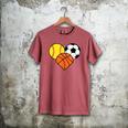 Mom Sports Heart Soccer Basketball Baseball Softball Men's Comfort Colors T-Shirt Crimson Mom Sports Heart Soccer Basketball Baseball Softball Men's Comfort Colors T-Shirt Crimson