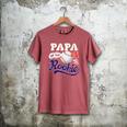 Papa Rookie Of Year 1st Birthday Baseball Theme Matching Men's Comfort Colors T-Shirt Crimson