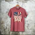 Retro American Flag Baseball Dad Father's Day Men's Comfort Colors T-Shirt Crimson Retro American Flag Baseball Dad Father's Day Men's Comfort Colors T-Shirt Crimson