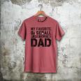 Retro Baseball Dad My Favorite Baseball Player Calls Me Dad Men's Comfort Colors T-Shirt Crimson