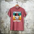 Retro Baseball Retirement Gnome Baseball Dad Finally Retired Men's Comfort Colors T-Shirt Crimson