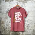 Retro Dada Daddy Dad Coach Bruh Baseball Dad Fathers Day Men Men's Comfort Colors T-Shirt Crimson