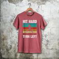 Retro Hit Hard Run Fast Turn Left Baseball Lover Men's Comfort Colors T-Shirt Crimson Retro Hit Hard Run Fast Turn Left Baseball Lover Men's Comfort Colors T-Shirt Crimson