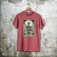 Retro Skeleton Baseball Dad Tarot Card Halloween Sport Lover Men's Comfort Colors T-Shirt Crimson