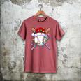 Santa Sports Christmas Baseball Player Men's Comfort Colors T-Shirt Crimson Santa Sports Christmas Baseball Player Men's Comfort Colors T-Shirt Crimson