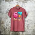 Six Seven 6-7 Baseball Ice Cream Drip 67 Meme Hands Men's Comfort Colors T-Shirt Crimson Six Seven 6-7 Baseball Ice Cream Drip 67 Meme Hands Men's Comfort Colors T-Shirt Crimson
