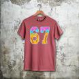 Six Seven Baseball Drip Men's Comfort Colors T-Shirt Crimson
