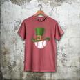 St Patricks Day Shamrock Baseball Saint Paddy's Kids Boys Men's Comfort Colors T-Shirt Crimson