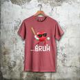 Valentines Bruh Red Heart Playing Baseball Men Boys Kids Men's Comfort Colors T-Shirt Crimson