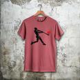 Valentines Day Baseball Batter Silhouette Heart Men Boys Kid Men's Comfort Colors T-Shirt Crimson