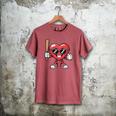Valentines Day Heart Playing Baseball Boys Men Kids Girls Men's Comfort Colors T-Shirt Crimson