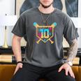 10 Years Old 10th Birthday Baseball Ice Cream Dripping Boys Men's Comfort Colors T-Shirt Pepper 10 Years Old 10th Birthday Baseball Ice Cream Dripping Boys Men's Comfort Colors T-Shirt Pepper