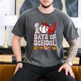 100 Days Of School Cute Bow Baseball Boy Girl Teacher Men's Comfort Colors T-Shirt Pepper