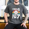 I Was 6 Now Im 7 Baseball Birthday Age 7 Men's Comfort Colors T-Shirt Pepper I Was 6 Now Im 7 Baseball Birthday Age 7 Men's Comfort Colors T-Shirt Pepper